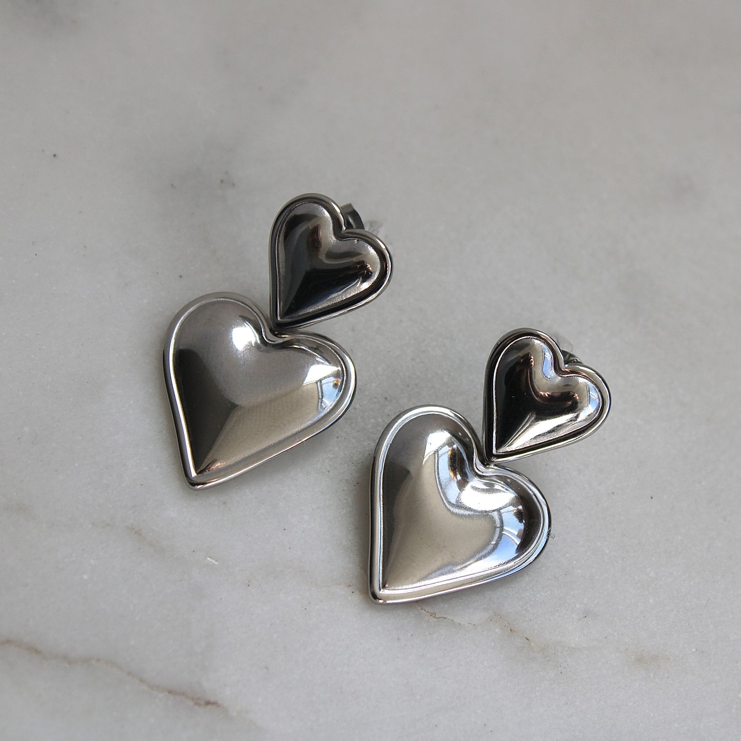 DOUBLE HEARTS - SILVER