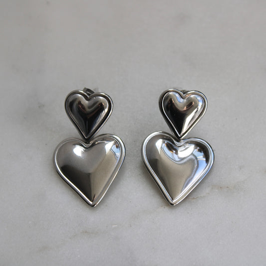 DOUBLE HEARTS - SILVER