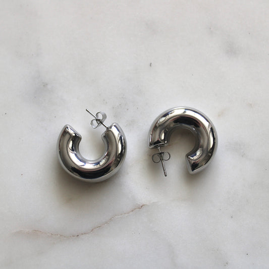 CHUNKY HOOPS - SILVER