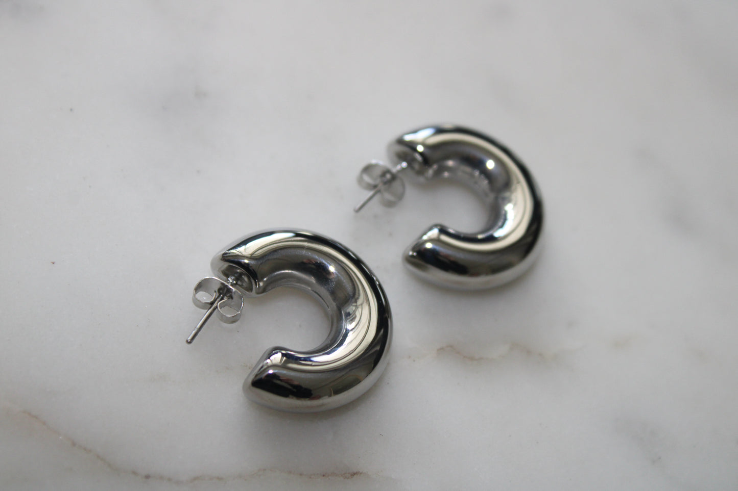 CHUNKY HOOPS - SILVER